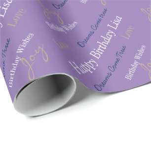 Cadeau Anniversaire Papier papier Nom personnalisé