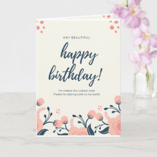 Cadeau Anniversaire Pour Petite Amie Carte de voeu