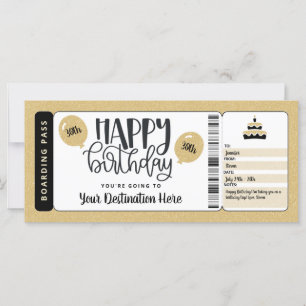 Cadeau Anniversaire Surprise Voyage Carte d'embarq