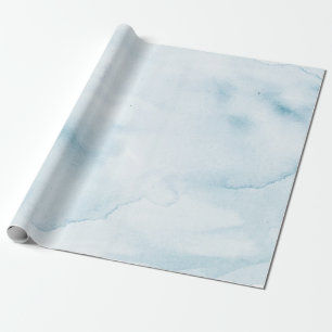 Cadeau Aquarelle bleu Rustique Pastel Papier d'enveloppem