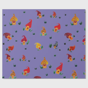 Cadeau Aquarelle de champignons Papier d'enveloppement