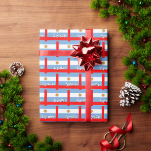 Cadeau Argentine Papier à enveloppement, Rouge Noël, Arge
