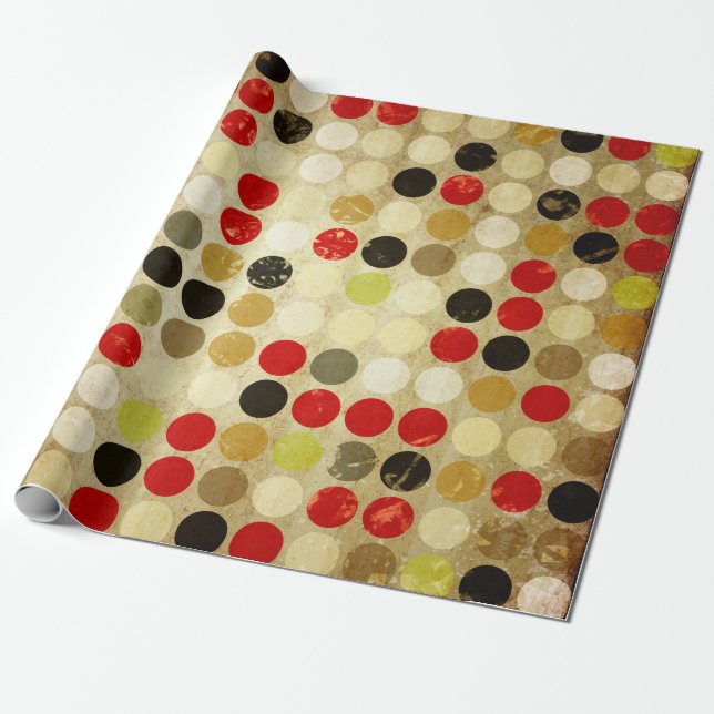 Cadeau arrière - plan de papier grunge avec motif de cerc (Déroulé)