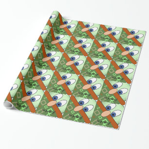Cadeau Aucun papier d'emballage jetant un coup d'oeil