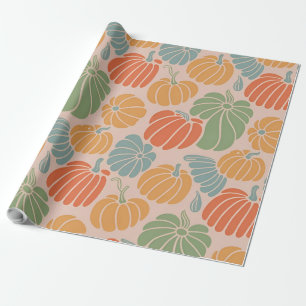 Cadeau Automne Citrouille Enveloppement papier Motif Aut