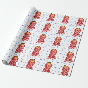 Cadeau Beau Noël/Nouvel An Papier d'enveloppement de tigr