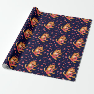 Cadeau Beau Noël/Nouvel An Papier d'enveloppement de tigr