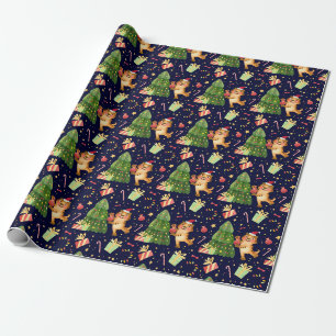Cadeau Beau Noël/Nouvel An Papier d'enveloppement de tigr