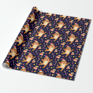 Cadeau Beau Noël/Nouvel An Papier d'enveloppement de tigr