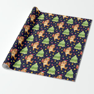 Cadeau Beau Noël/Nouvel An Papier d'enveloppement de tigr