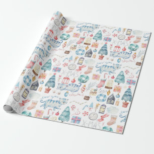 Cadeau Beau Noël/Nouvel An Papier d'enveloppement de tigr