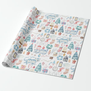 Cadeau Beau Noël/Nouvel An Papier d'enveloppement de tigr