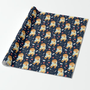 Cadeau Beau Noël/Nouvel An Papier d'enveloppement de tigr