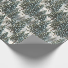 Beau Scotch Pine Tree Festive Wrapping Papier