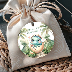 Cadeau Bébé Dino Éclosion Prochaine Étiquettes de Faveur