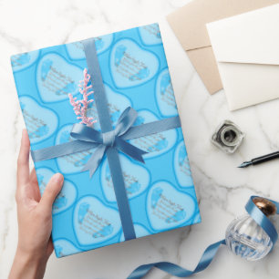 Cadeau Bébé Garçons Empreinte-Empreinte Papier d'envelopp