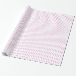Cadeau Blanc avec le papier d'emballage rose de point de