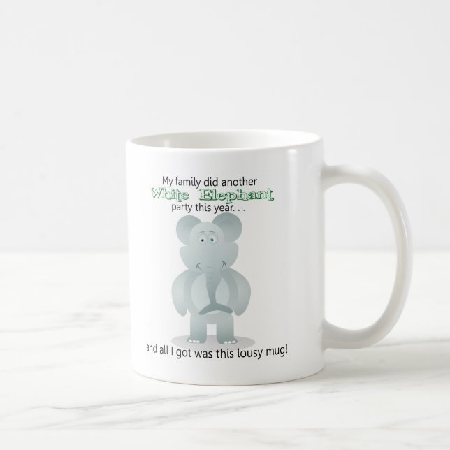Cadeau blanc d'Elepant - tasse de café (Droite)