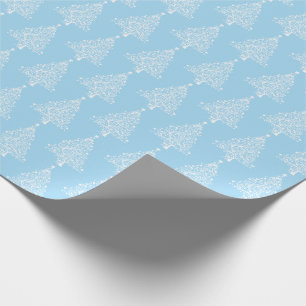 Cadeau Bleu  Papier d'enveloppement d'arbre de Noël bril