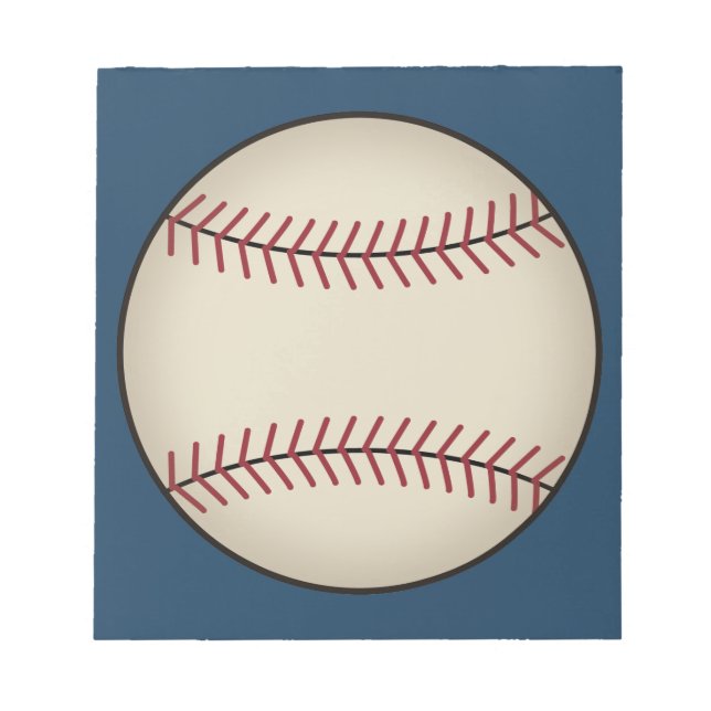 Cadeau bloc-notes de sport de baseball bleu (Devant)