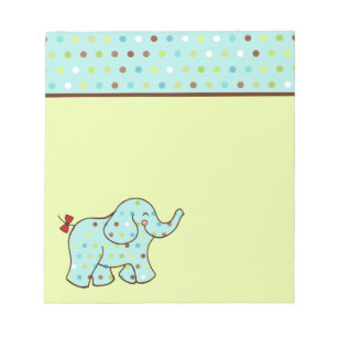 Cadeau bloc-notes éléphant bébé mignon