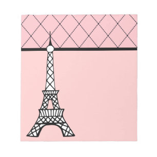 Cadeau bloc-notes rose Tour Eiffel Paris