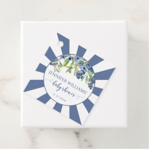 Cadeau Blueberry bébé garçon douche merci les étiquettes 