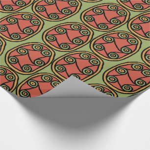 Cadeau Bouclier tribal égyptien sur papier d'enveloppemen
