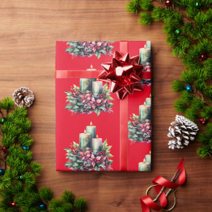 Cadeau Bougies de Noël Papier à envelopper