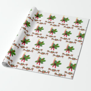 Cadeau Bougies en papier d'emballage de Noël