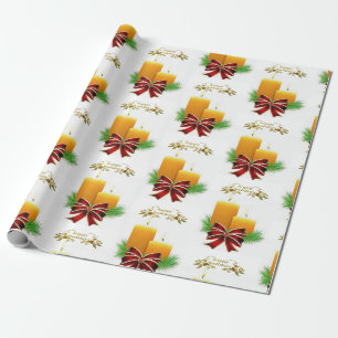 Cadeau Bougies en papier d'enveloppement de Noël