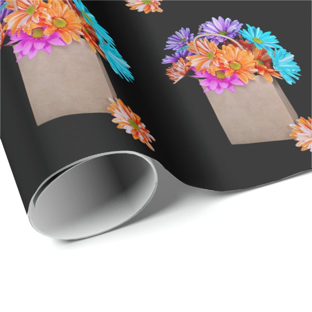 Cadeau Bouquet Daisy Dans Sac En Papier (Coin rond)