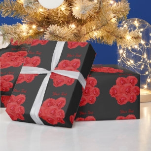 Cadeau Bouquet de fleurs de rose rouge Papier à envelopp