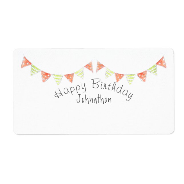 Cadeau cadeau d'anniversaire personnalisé étiquett (Devant)
