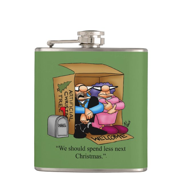 Cadeau cadeau de Noël Humour Flacon (Devant)