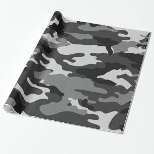 Cadeau Camouflage gris  Papier à envelopper