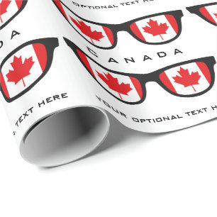 Cadeau Canada Shades texte personnalisé et papier d'embal