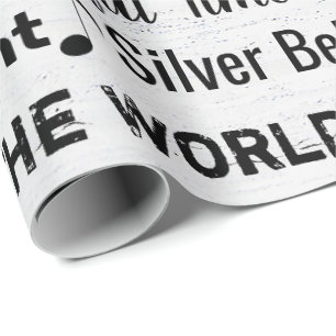 Cadeau Carols De Noël Sur Papier D'Enveloppement En Bois