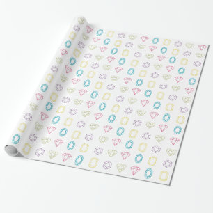 Cadeau Carreaux colorés Motif papier d'enveloppement