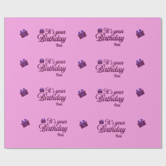 Cadeau C'est votre papier d'emballage d'anniversaire