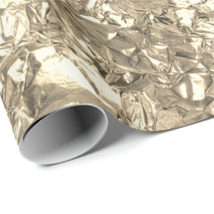 Cadeau Champagne de Faux d'or de papier aluminium froiss