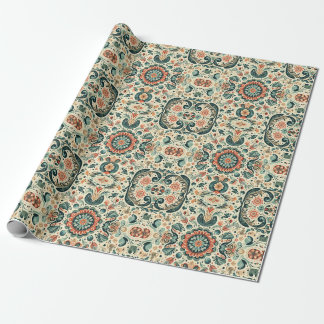 Cadeau Charme folklorique : Papier d'enveloppement artisa