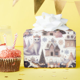 Cadeau Chatons avec papier d'enveloppement de tiaras étin