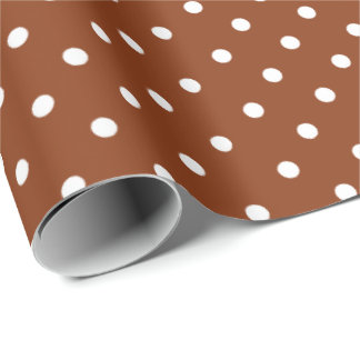 Cadeau Cinnamon Brown| Papier à enveloppement à points Po