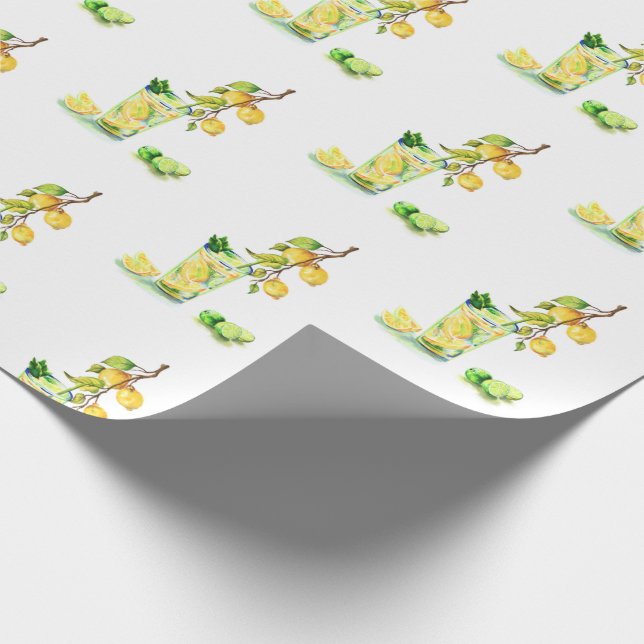 Cadeau Citron frais Boire citron citron envelopper papier (Coin)
