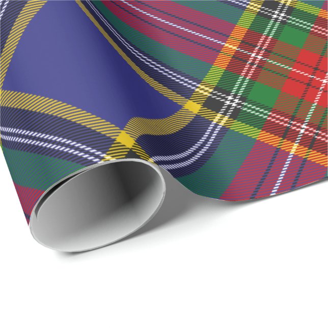 Cadeau Clan MacBeth Papier à enveloppement Tartan (Coin rond)