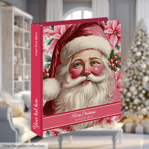 Cadeau Classeur personnalisé Pink Santa Claus Rece