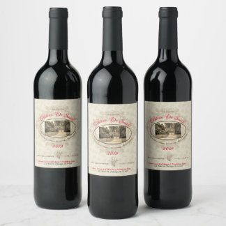 Cadeau client - Étiquette de vin personnalisé avec