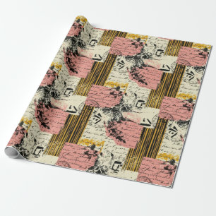 Cadeau Collage mixte vintage - Papier en détresse (2)