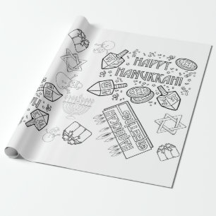 Cadeau Color Me - Papier d'enrobage Hanoukka